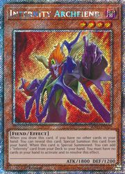 遊戯王 インフェルニティ・デーモン　英語　EU版 Infernity Archfiend(PLSR)(1st)(インフェルニティ・デーモン)